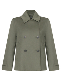 Weekend Max Mara Двубортное полупальто из шерсти с карманами