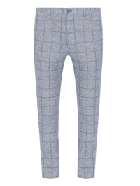 Etro Брюки из льна и хлопка в клетку