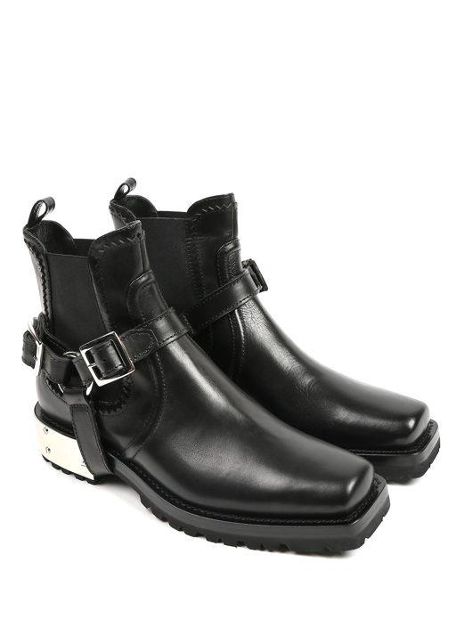 Ermanno Scervino Ботинки из кожи с металлической фурнитурой