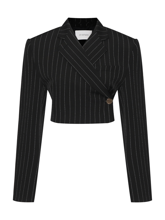 Sportmax Укороченный жакет с тонкую полоску