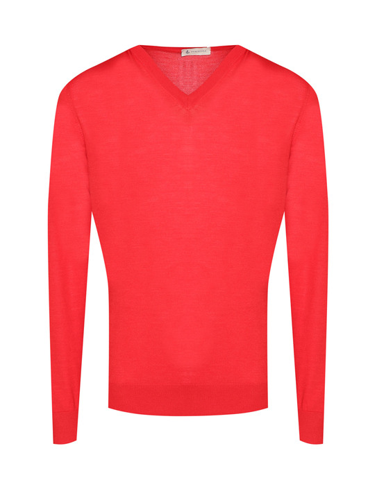 Piacenza Cashmere Джемпер из шерсти и шелка с V-образным вырезом