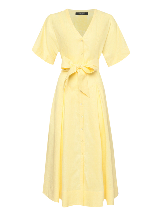 Weekend Max Mara Платье из льна с поясом