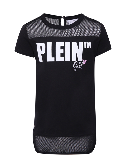 Philipp Plein Футболка c сеткой и принтом