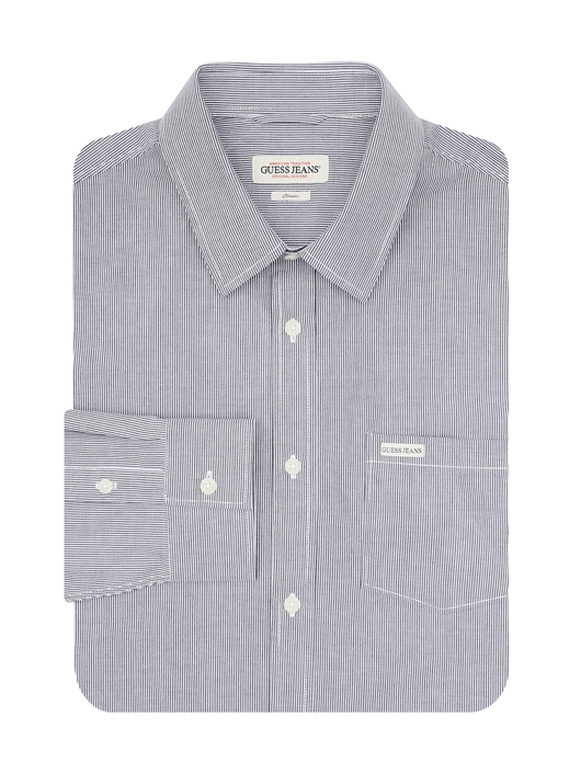 Guess Рубашка из хлопка в тонкую полоску