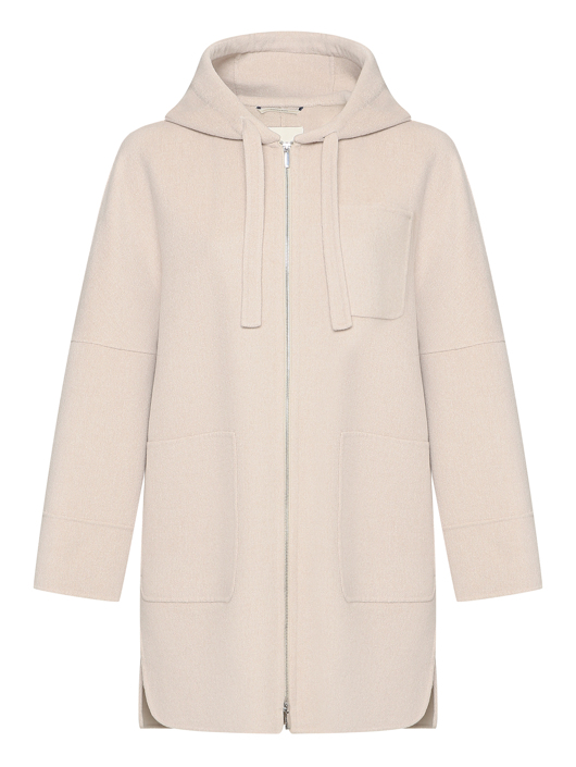 Max Mara Полупальто из шерсти с капюшоном