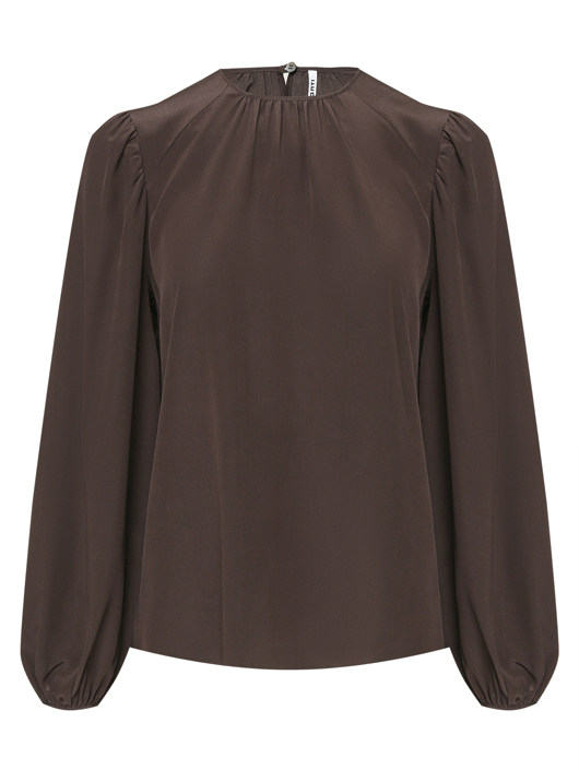 Liviana Conti Блуза из шелка с круглым вырезом