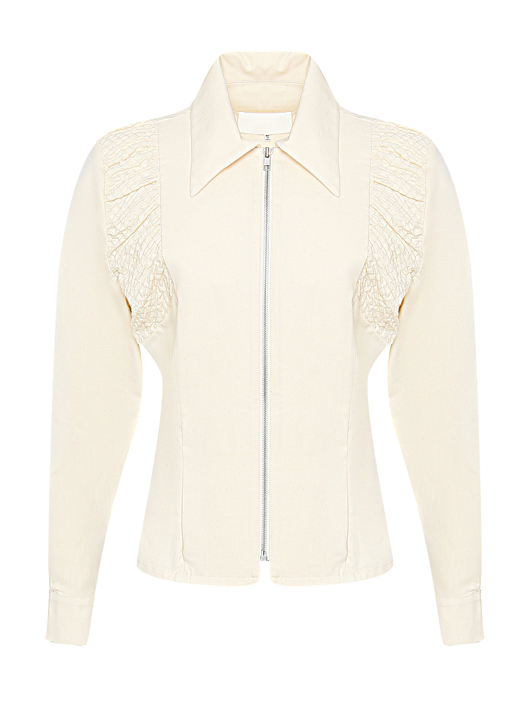 Maison Margiela Блуза из хлопка на молнии