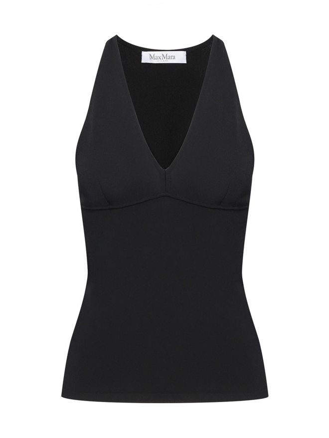 Max Mara Эластичный топ с глубоким декольте