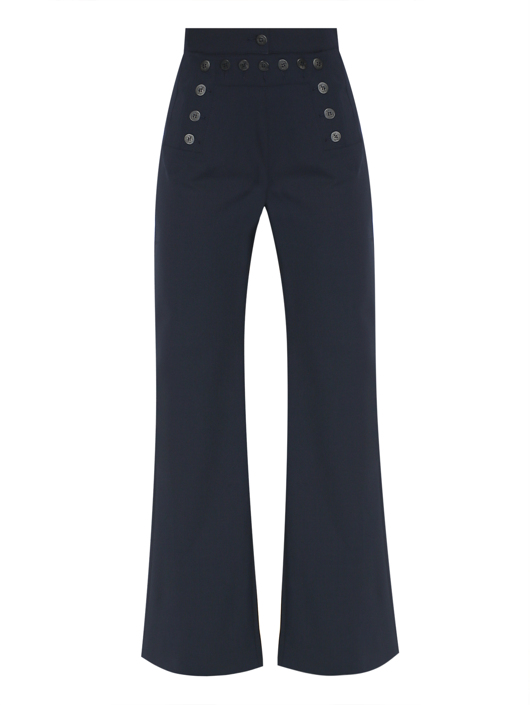 Weekend Max Mara Брюки-клеш из смесовой шерсти