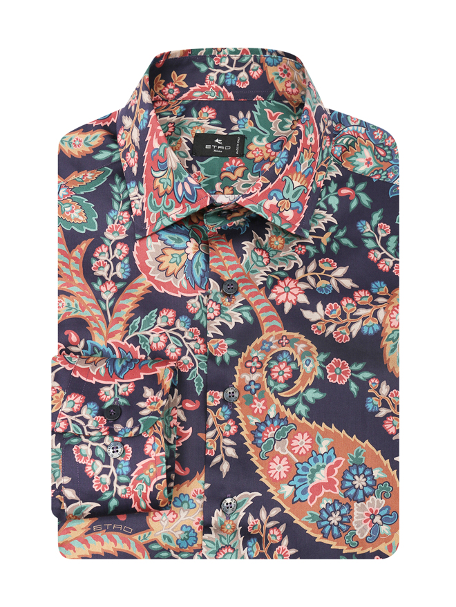 Etro Рубашка из хлопка с узором