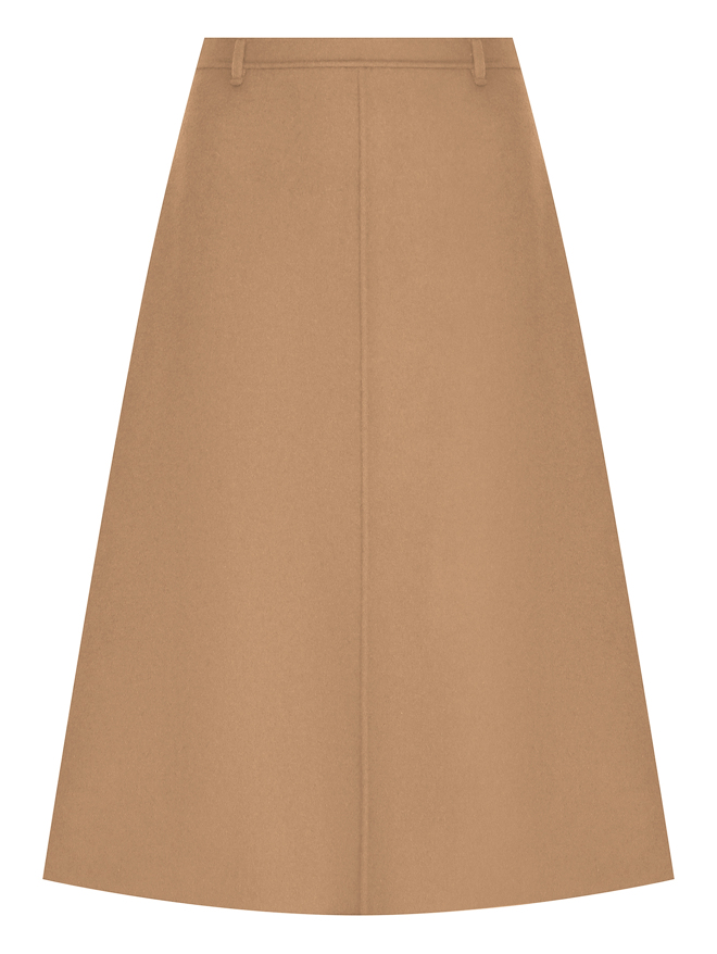 Max Mara Юбка-трапеция из шерсти
