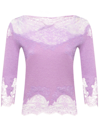 Ermanno Scervino Джемпер из смесовой шерсти с кружевом