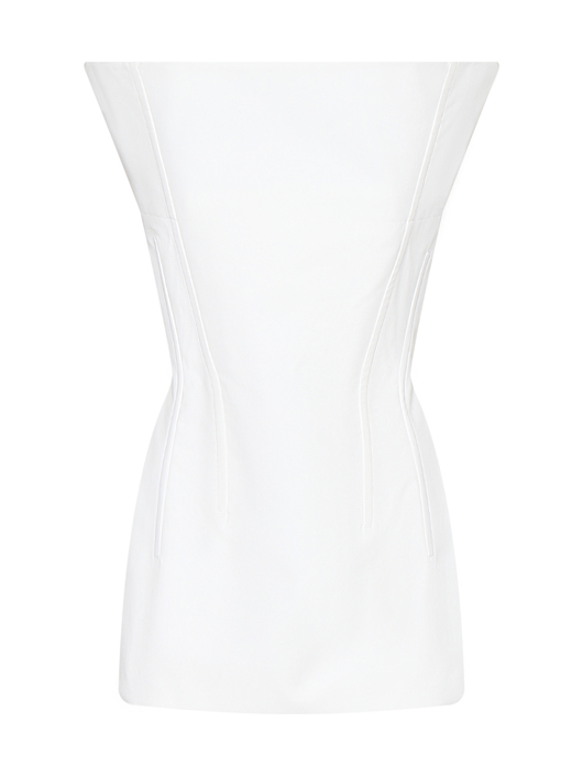 Sportmax Однотонный топ-корсет из хлопка