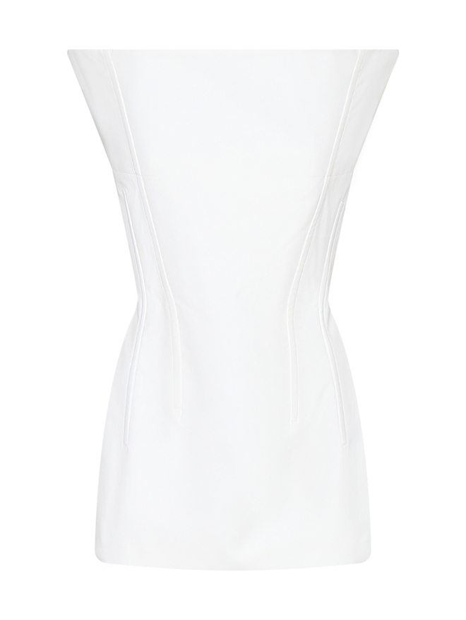 Sportmax Однотонный топ-корсет из хлопка