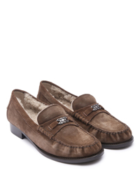 Casadei Утепленные замшевые лоферы