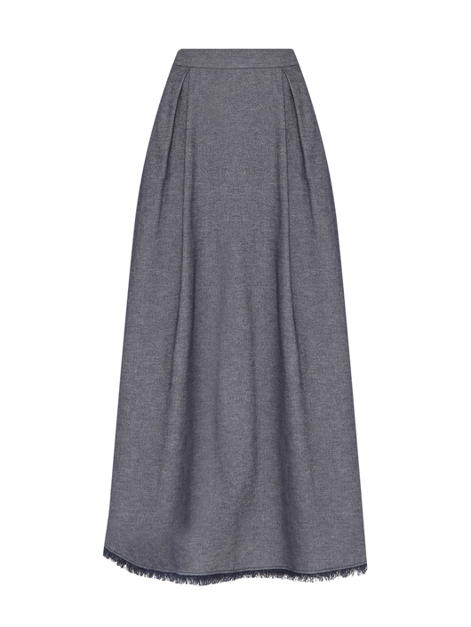 Max Mara Юбка-макси с бахромой