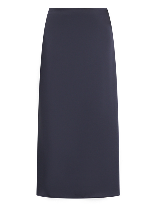 Weekend Max Mara Атласная юбка-миди с разрезом