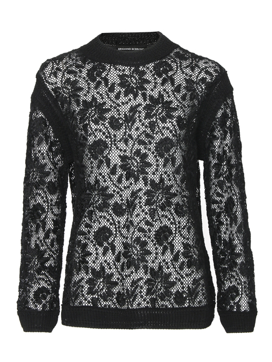 Ermanno Scervino Джемпер из хлопка с вышивкой