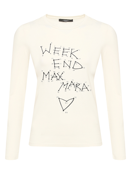 Weekend Max Mara Лонгслив из хлопка с вышивкой
