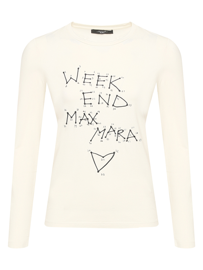 Weekend Max Mara Лонгслив из хлопка с вышивкой
