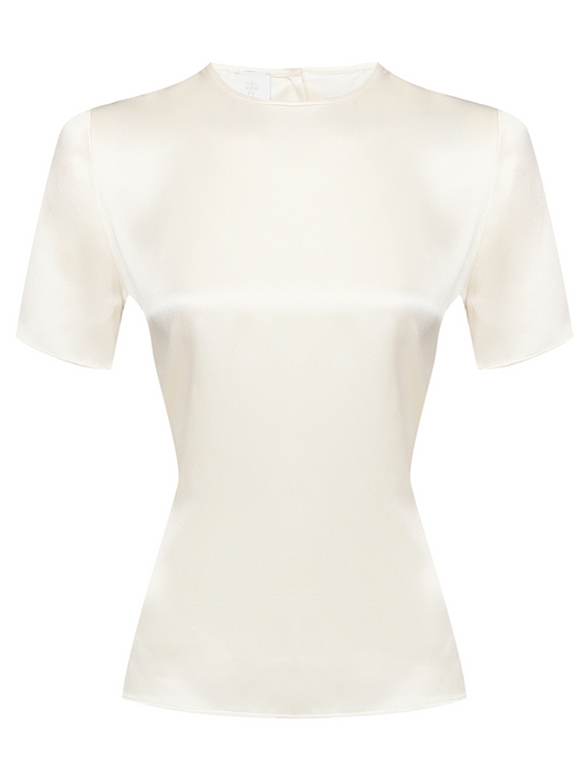 Eleventy Блуза из шелка с короткими рукавами