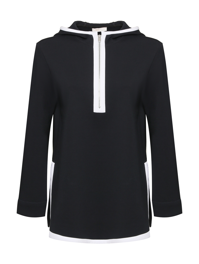 Marina Rinaldi Толстовка на полузамке с капюшоном