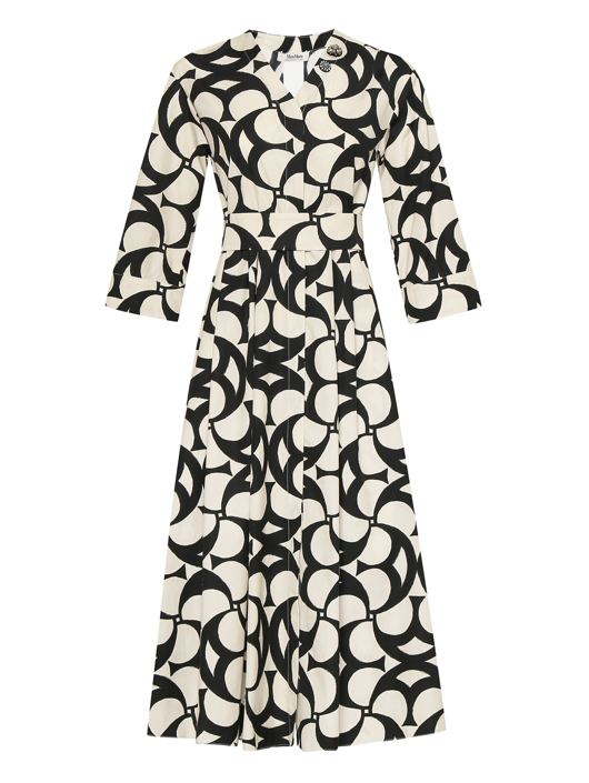 Max Mara Платье-миди из хлопка с узором