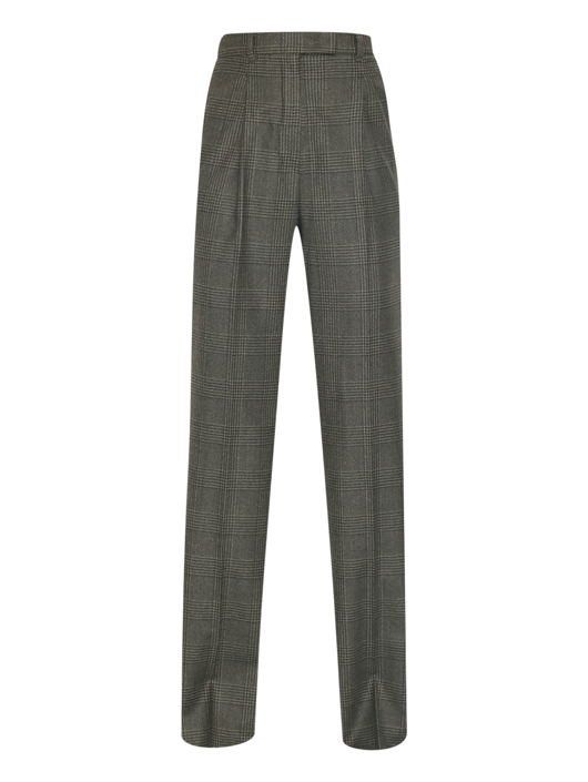Max Mara Брюки из шерсти с узором клетка