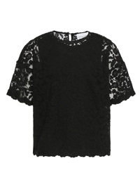 Ermanno Scervino Junior Футболка из хлопка с кружевом