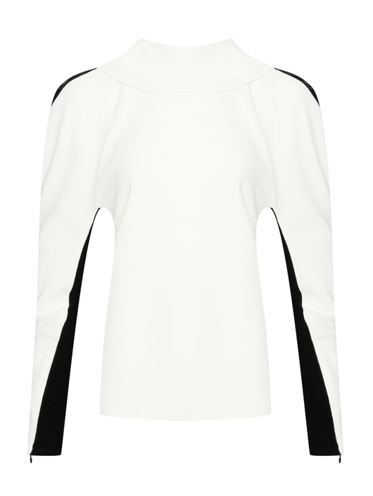 Proenza Schouler Комбинированная блуза с декоративным воротником