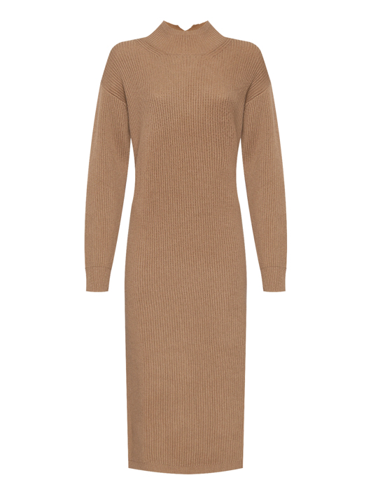 Max Mara Платье однотонное из шерсти и кашемира