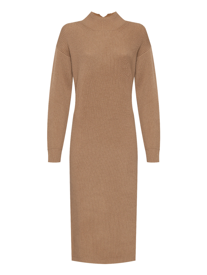 Max Mara Платье однотонное из шерсти и кашемира