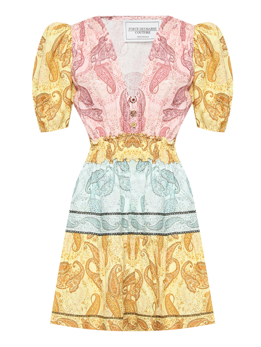 Forte Dei Marmi Couture Платье из льна с декоративными пуговицами