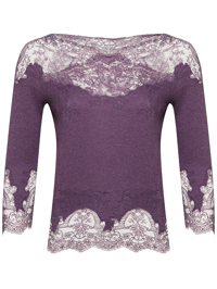 Ermanno Scervino Джемпер из смесовой шерсти с кружевом