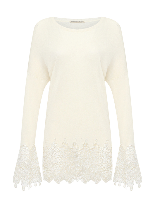 Ermanno Scervino Джемпер из вискозы с кружевом