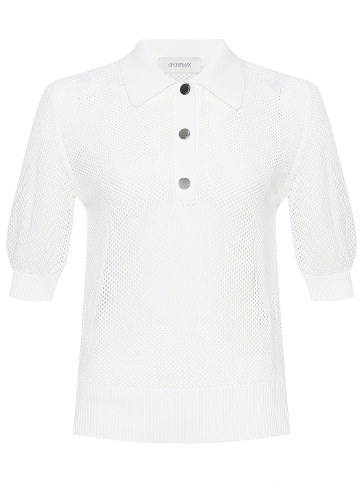 Sportmax Поло из вискозы в сетку