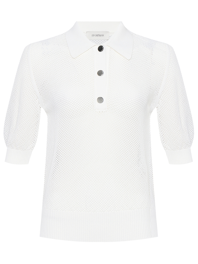 Sportmax Поло из вискозы в сетку