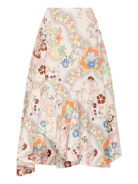 Etro Юбка из хлопка с ассиметричным подолом