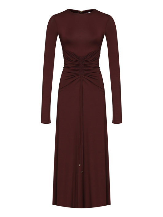 Max Mara Эластичное платье-макси с драпировками