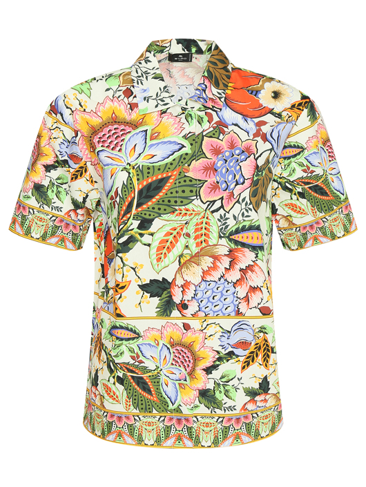 Etro Хлопковая рубашка с короткими рукавами