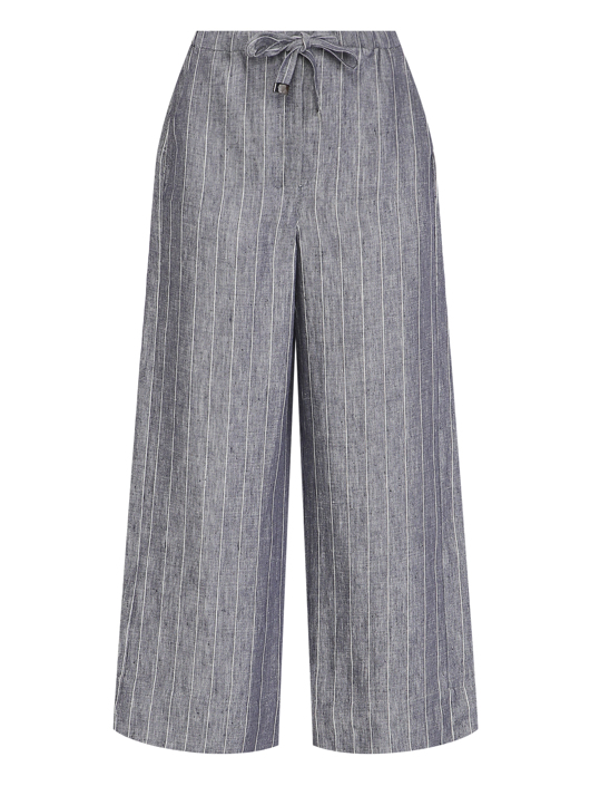 Max Mara Брюки из льна в полоску