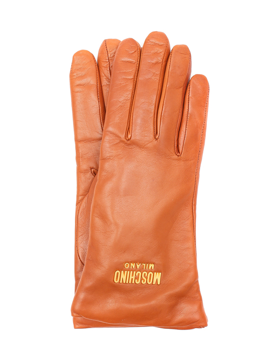 Moschino Перчатки из кожи с логотипом
