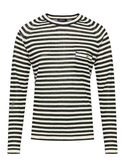 Max Mara Джемпер из льна в полоску