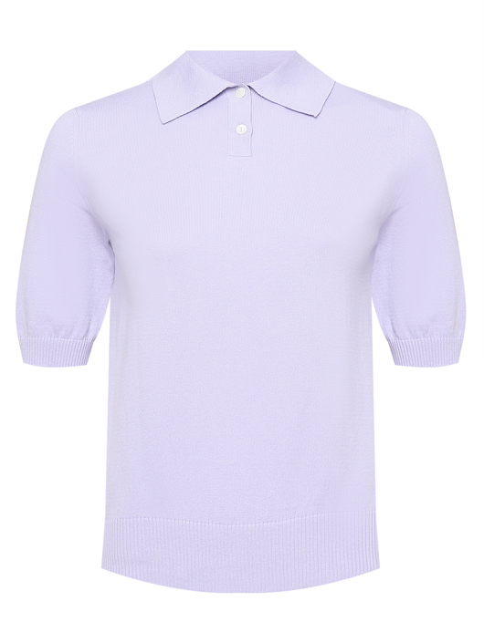 LARDINI Трикотажное поло из хлопка с коротким рукавом