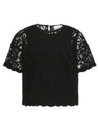 Ermanno Scervino Junior Футболка из хлопка с кружевом
