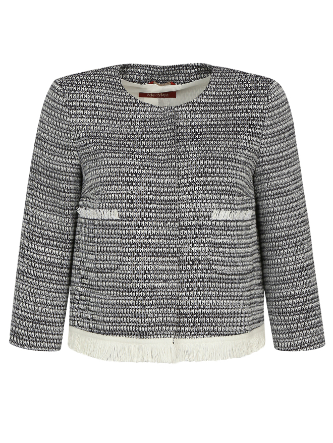 Max Mara Укороченный жакет из акрила, хлопка и шерсти