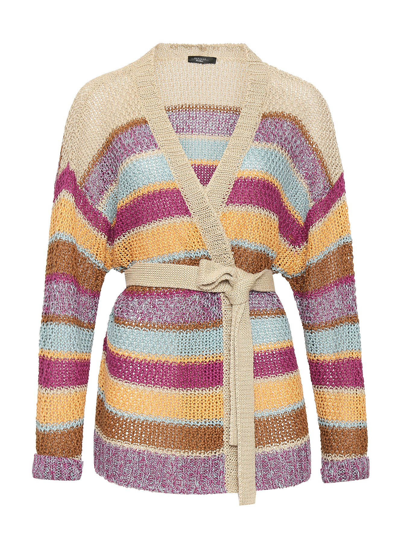 Weekend Max Mara Кардиган из льна с поясом