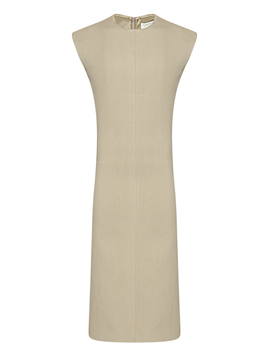 Sportmax Минималистичное платье из смешанного хлопка