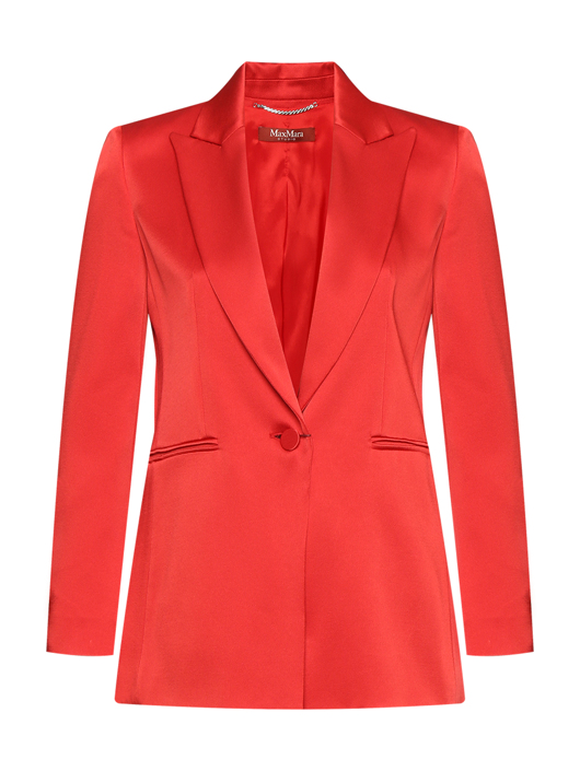 Max Mara Сатиновый однобортный жакет