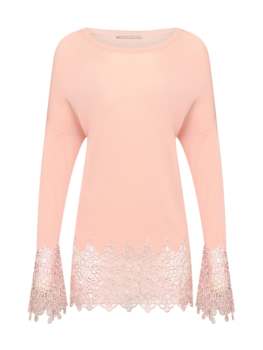 Ermanno Scervino Джемпер из вискозы с кружевом